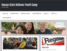 Tablet Screenshot of kansasyouthcamp.com